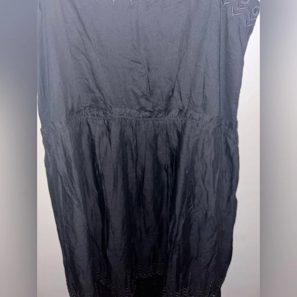 NWT J.Crew Sorrento dress in cotton voile XS Black Boho Bohemian Resort Vacation